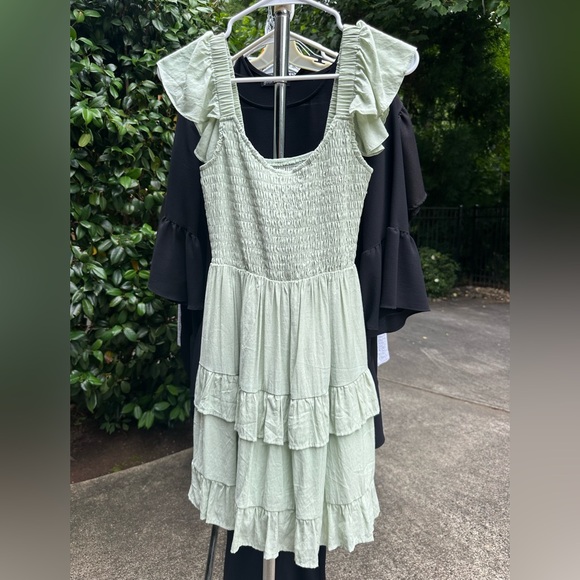 Light Green Ruffle Dress - Picture 1 of 1
